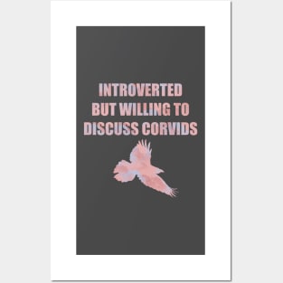 Introverted Corvids Pink Version Posters and Art